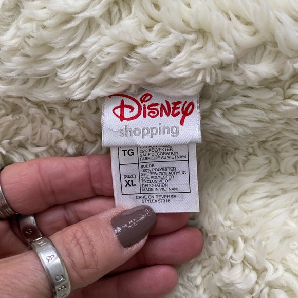 Vintage Disney Tinkerbell Suede Sherpa Jacket XL Y2K - Picture 8 of 10